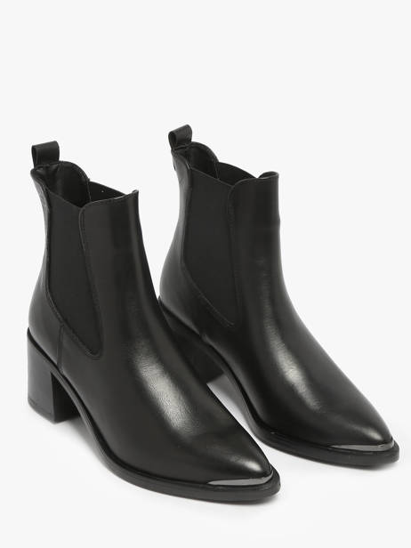 Enkellaarsjes Met Hak Uit Leder Tamaris Zwart accessoires 45 ander zicht 1